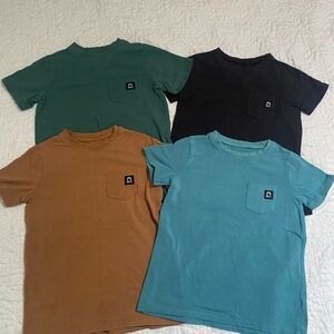 Rags Kids' Casual T-Shirt Set - Green, Black, Brown, Blue